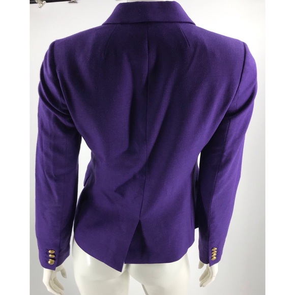 J Crew School Boy Wool Purple Jacket - Picture 3 of 6